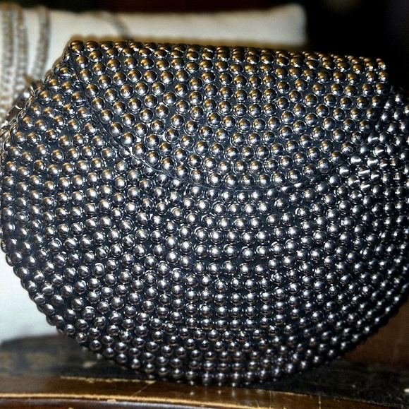 Ramla Rockstar Handmade Studded Black and Silver Women's Bag - Picture 6 of 8